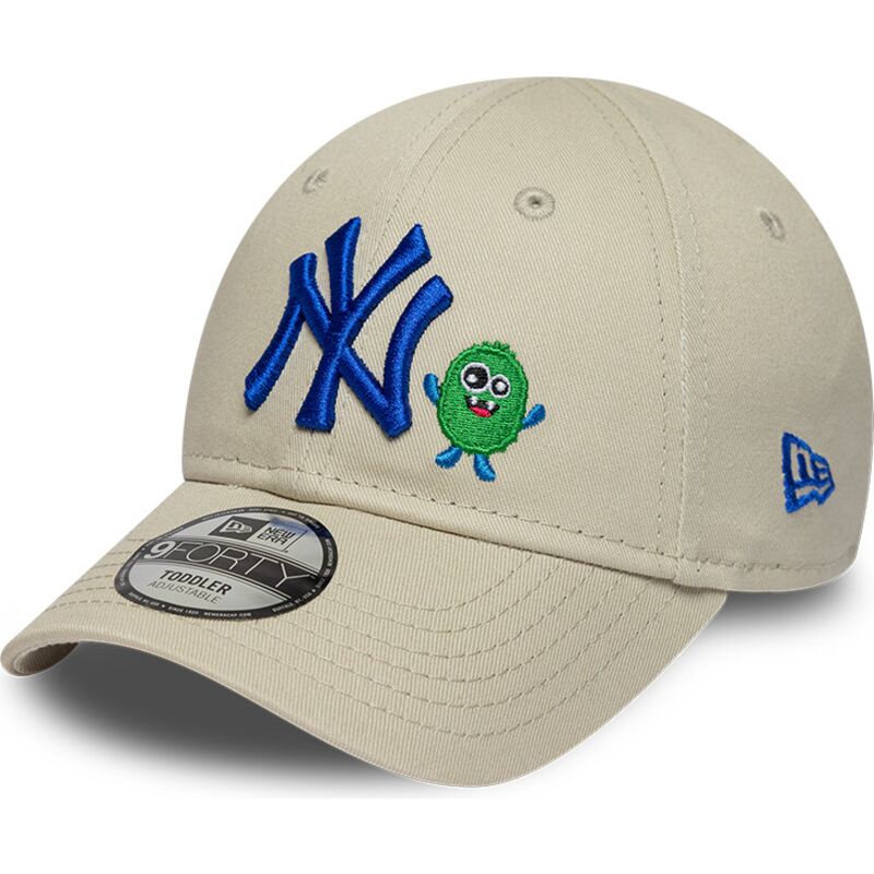 casquette-courbee-beige-ajustable-avec-logo-bleu-9forty-monster-icon-new-york-yankees-mlb-new-era