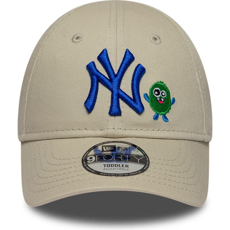 casquette-courbee-beige-ajustable-avec-logo-bleu-9forty-monster-icon-new-york-yankees-mlb-new-era