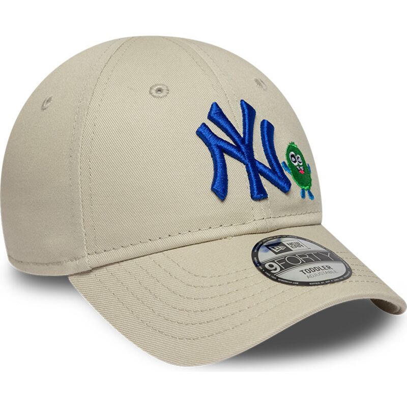 casquette-courbee-beige-ajustable-avec-logo-bleu-9forty-monster-icon-new-york-yankees-mlb-new-era