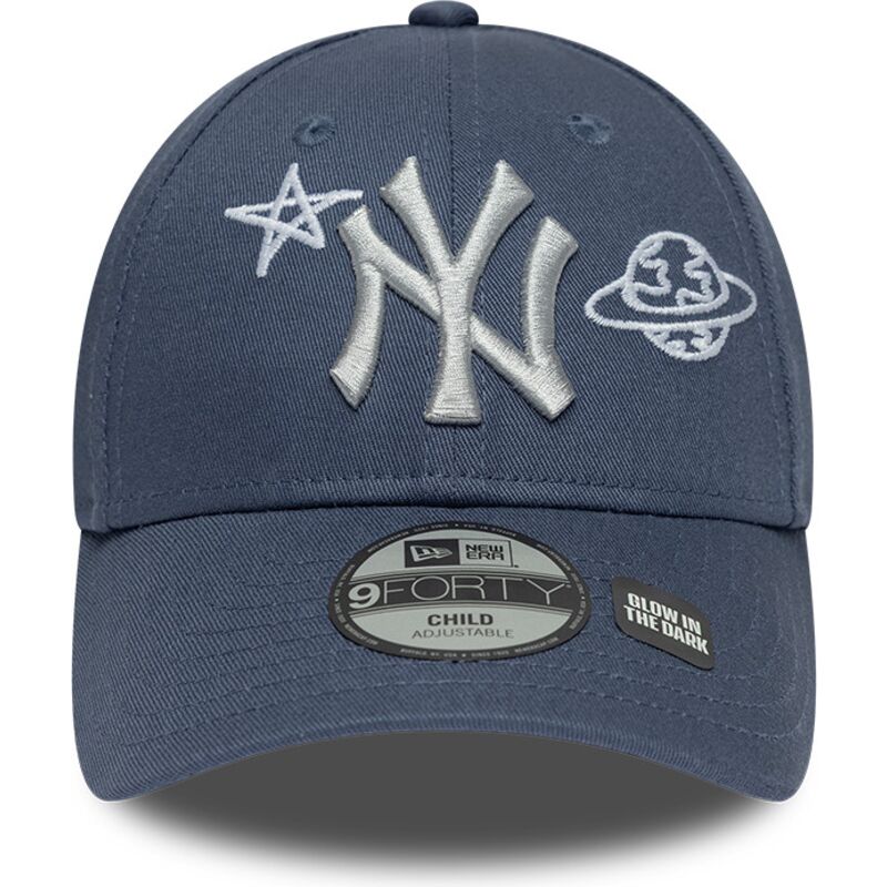 new-era-curved-brim-youth-9forty-space-glow-in-the-dark-new-york-yankees-mlb-blue-adjustable-cap