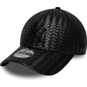 new-era-curved-brim-black-logo-9forty-pu-weave-new-york-yankees-mlb-black-snapback-cap