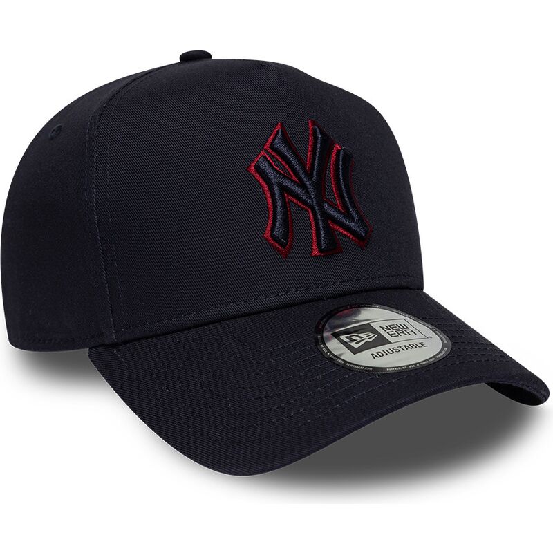 new-era-curved-brim-red-logo-e-frame-team-outline-new-york-yankees-mlb-navy-blue-snapback-cap