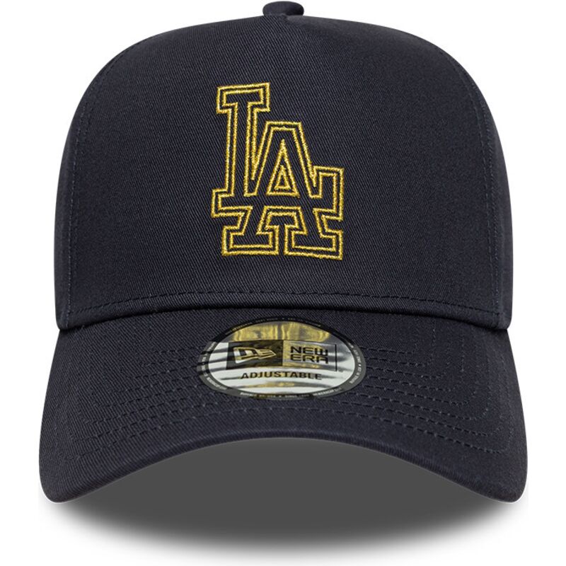 new-era-curved-brim-golden-logo-e-frame-metallic-outline-los-angeles-dodgers-mlb-navy-blue-snapback-cap new-era-curved-brim-golden-logo-e-frame-metallic-outline-los-angeles-dodgers-mlb-navy-blue-snapback-cap