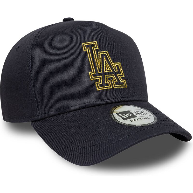 new-era-curved-brim-golden-logo-e-frame-metallic-outline-los-angeles-dodgers-mlb-navy-blue-snapback-cap new-era-curved-brim-golden-logo-e-frame-metallic-outline-los-angeles-dodgers-mlb-navy-blue-snapback-cap