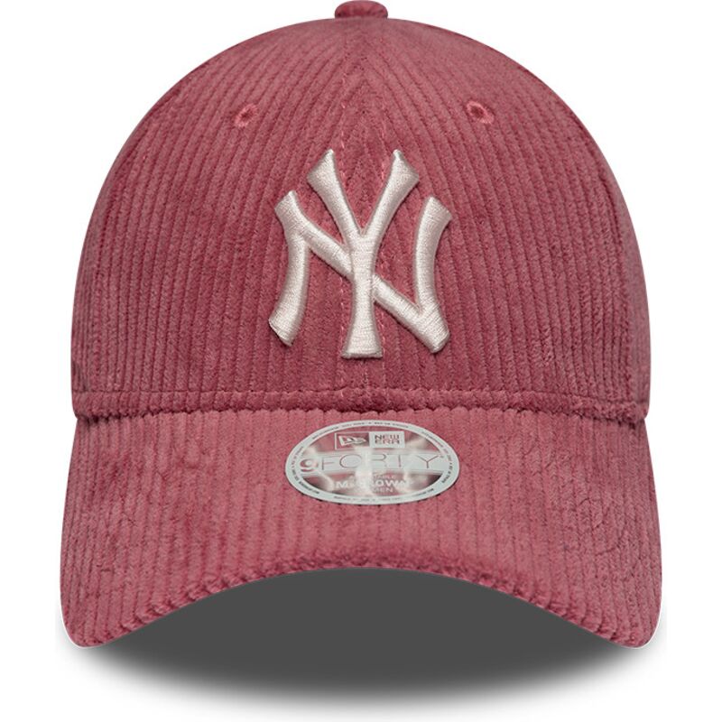 casquette-courbee-rose-ajustable-pour-femme-9forty-m-crown-chunky-cord-new-york-yankees-mlb-new-era