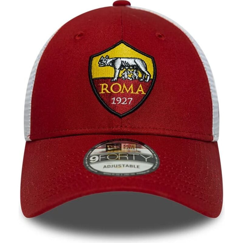 casquette-trucker-rouge-et-blanche-ajustable-9forty-league-associazione-sportiva-roma-serie-a-new-era casquette-trucker-rouge-et-blanche-ajustable-9forty-league-associazione-sportiva-roma-serie-a-new-era