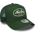 casquette-trucker-verte-a-frame-oval-patch-foam-new-era