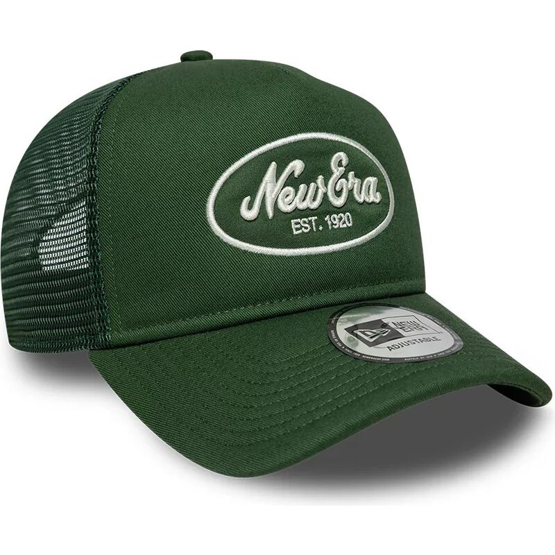 new-era-a-frame-oval-patch-foam-green-trucker-hat