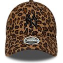 new-era-curved-brim-women-black-logo-9forty-leopard-cord-new-york-yankees-mlb-leopard-adjustable-cap
