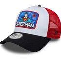 casquette-trucker-multicolore-pour-enfant-a-frame-patch-superman-dc-comics-new-era