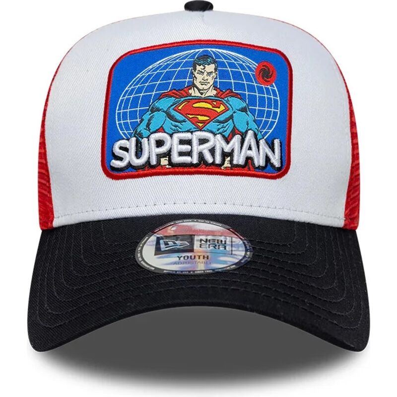 casquette-trucker-multicolore-pour-enfant-a-frame-patch-superman-dc-comics-new-era