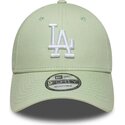 casquette-courbee-verte-claire-ajustable-9forty-league-ess-9forty-league-essential-los-angeles-dodgers-mlb-new-era
