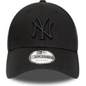 new-era-curved-brim-black-logo-9forty-league-essential-new-york-yankees-mlb-black-adjustable-cap