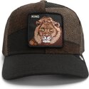 goorin-bros-curved-brim-lion-sartorial-king-patchwork-the-farm-brown-snapback-cap