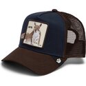 goorin-bros-over-the-line-squirrel-out-of-bounds-nuts-the-farm-brown-and-navy-blue-trucker-hat