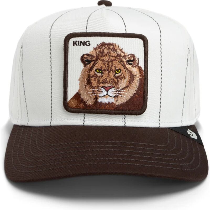 casquette-courbee-grise-et-marron-snapback-lion-pinstripe-lion-king-playmakers-the-farm-goorin-bros casquette-courbee-grise-et-marron-snapback-lion-pinstripe-lion-king-playmakers-the-farm-goorin-bros