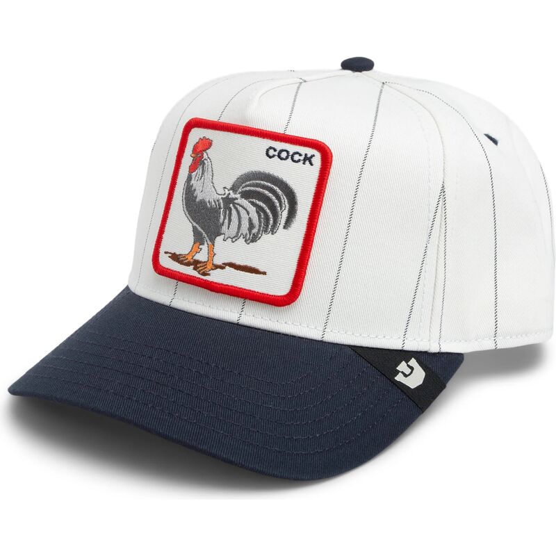 goorin-bros-curved-brim-rooster-pinstripe-rooster-cock-playmakers-the-farm-grey-and-navy-blue-snapback-cap
