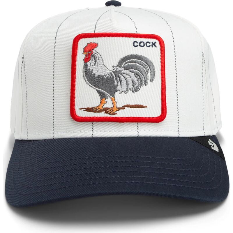 casquette-courbee-grise-et-bleue-marine-snapback-coq-pinstripe-rooster-cock-playmakers-the-farm-goorin-bros