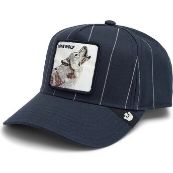 Goorin Bros. Wolf Pinstripe Lone Wolf Playmakers The Farm Navy Blue Trucker Hat