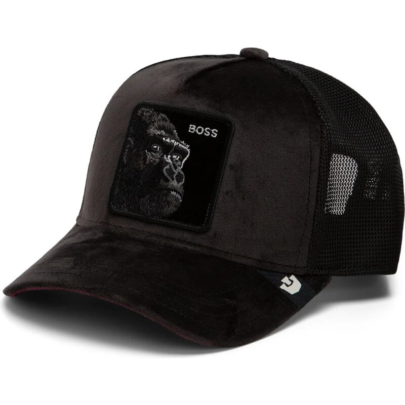 casquette-trucker-noire-gorille-velour-boss-the-farm-goorin-bros casquette-trucker-noire-gorille-velour-boss-the-farm-goorin-bros