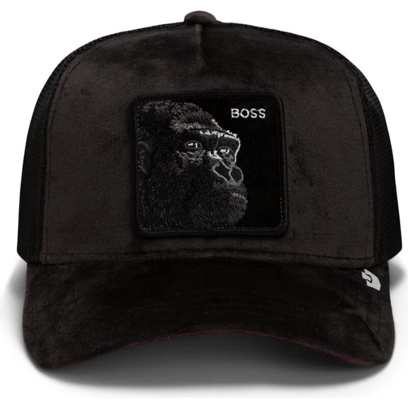 casquette-trucker-noire-gorille-velour-boss-the-farm-goorin-bros casquette-trucker-noire-gorille-velour-boss-the-farm-goorin-bros