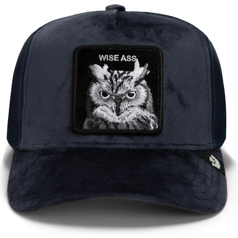 goorin-bros-owl-velour-wise-ass-the-farm-navy-blue-trucker-hat goorin-bros-owl-velour-wise-ass-the-farm-navy-blue-trucker-hat