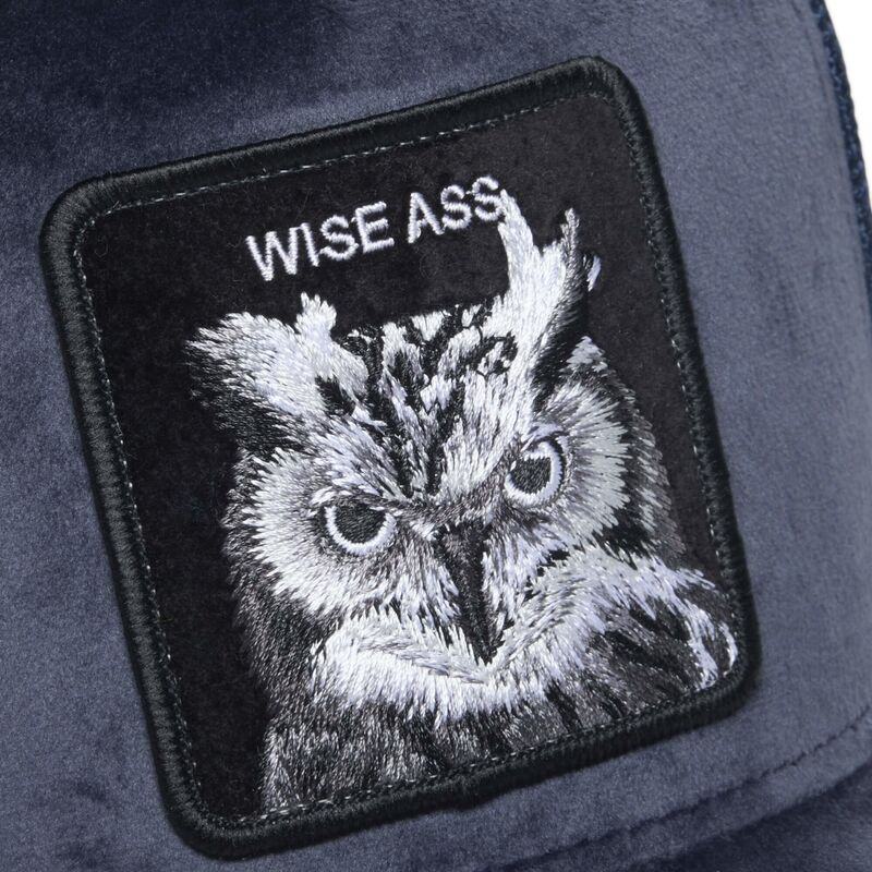 goorin-bros-owl-velour-wise-ass-the-farm-navy-blue-trucker-hat goorin-bros-owl-velour-wise-ass-the-farm-navy-blue-trucker-hat