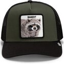 casquette-trucker-verte-et-noire-raton-laveur-bandit-original-recipe-the-farm-goorin-bros