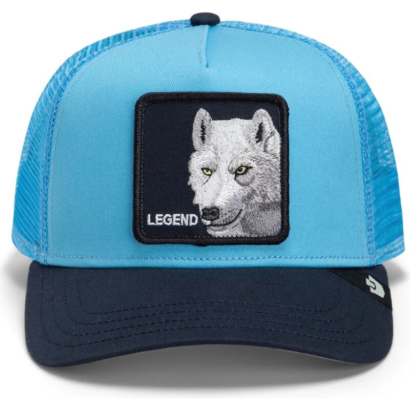 casquette-trucker-bleue-et-bleue-marine-loup-legend-wolf-original-recipe-the-farm-goorin-bros casquette-trucker-bleue-et-bleue-marine-loup-legend-wolf-original-recipe-the-farm-goorin-bros