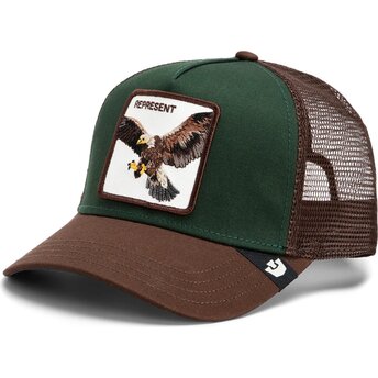 Casquette trucker verte et marron aigle Represent Eagle Original Recipe The Farm Goorin Bros.