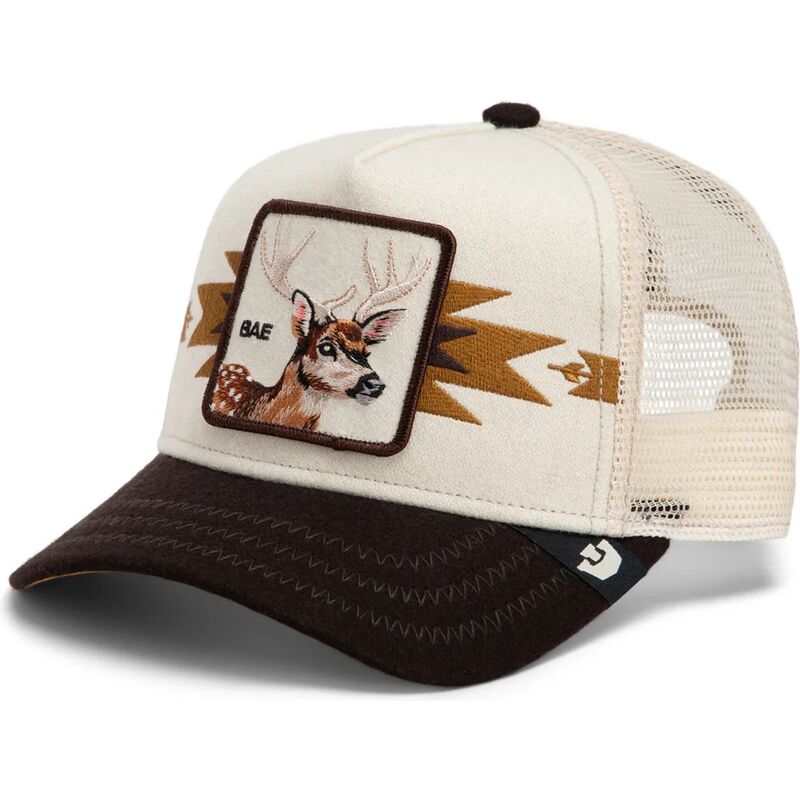 goorin-bros-deer-canyon-bae-trailblazer-the-farm-cream-and-brown-trucker-hat goorin-bros-deer-canyon-bae-trailblazer-the-farm-cream-and-brown-trucker-hat