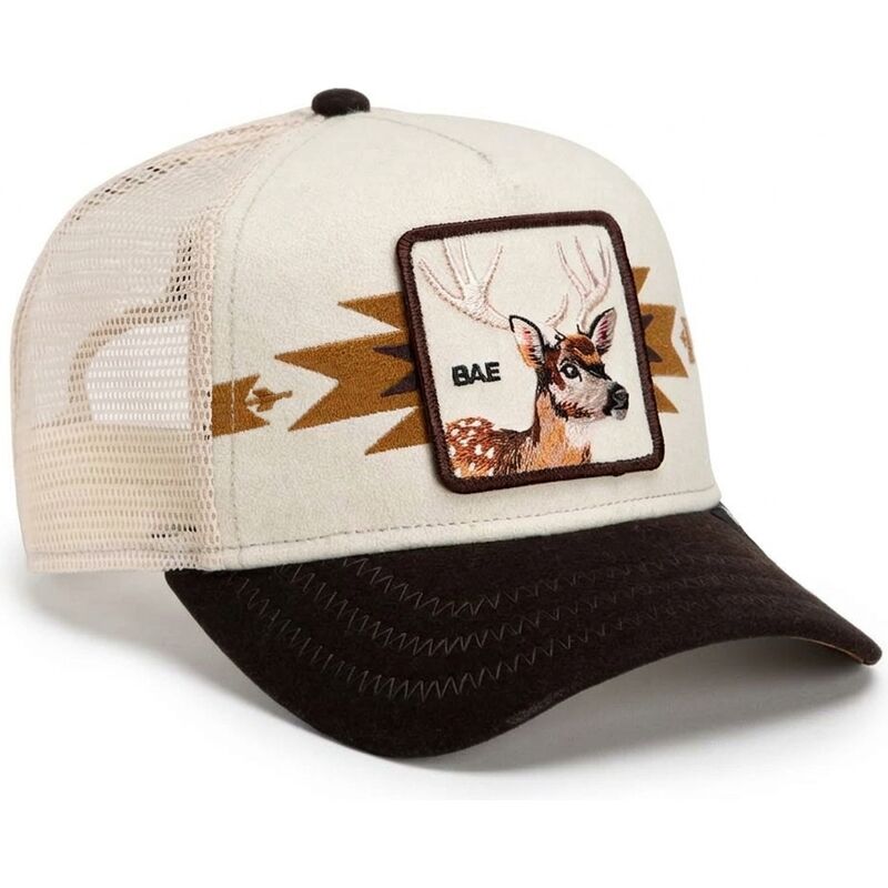 goorin-bros-deer-canyon-bae-trailblazer-the-farm-cream-and-brown-trucker-hat goorin-bros-deer-canyon-bae-trailblazer-the-farm-cream-and-brown-trucker-hat