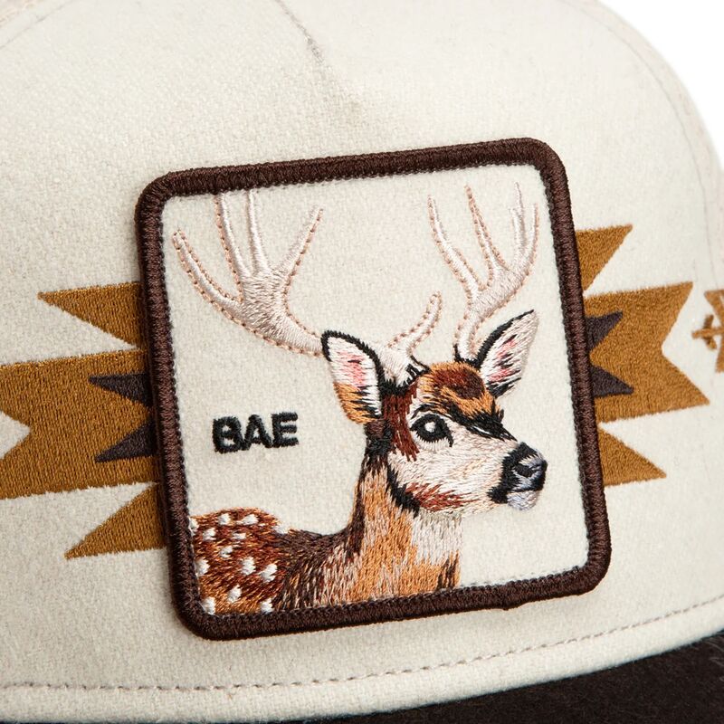 goorin-bros-deer-canyon-bae-trailblazer-the-farm-cream-and-brown-trucker-hat goorin-bros-deer-canyon-bae-trailblazer-the-farm-cream-and-brown-trucker-hat