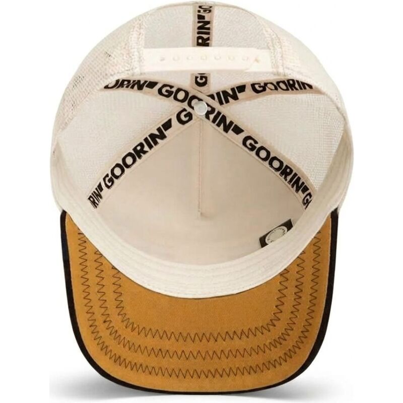 goorin-bros-deer-canyon-bae-trailblazer-the-farm-cream-and-brown-trucker-hat goorin-bros-deer-canyon-bae-trailblazer-the-farm-cream-and-brown-trucker-hat