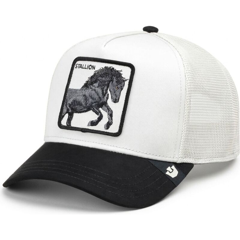 casquette-trucker-blanche-et-noire-cheval-digital-stallion-split-decision-the-farm-goorin-bros casquette-trucker-blanche-et-noire-cheval-digital-stallion-split-decision-the-farm-goorin-bros