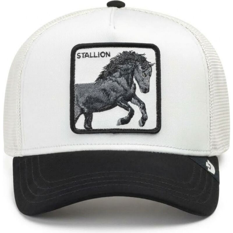 casquette-trucker-blanche-et-noire-cheval-digital-stallion-split-decision-the-farm-goorin-bros casquette-trucker-blanche-et-noire-cheval-digital-stallion-split-decision-the-farm-goorin-bros