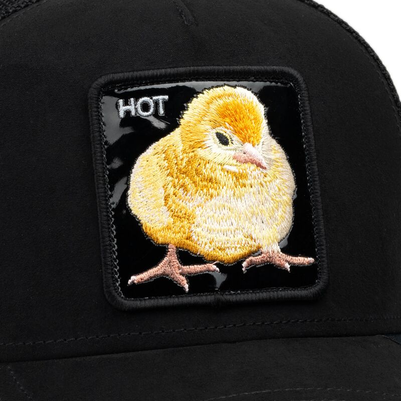 goorin-bros-black-out-chick-blackened-metallic-hot-the-farm-black-trucker-hat goorin-bros-black-out-chick-blackened-metallic-hot-the-farm-black-trucker-hat