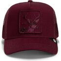 casquette-trucker-grenat-cerf-tonal-bae-full-intent-the-farm-goorin-bros