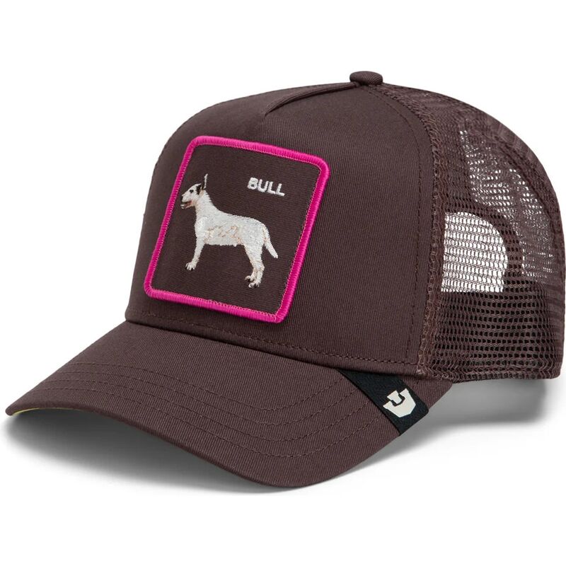 casquette-trucker-marron-chien-shadow-bull-terrier-off-the-leash-the-farm-goorin-bros casquette-trucker-marron-chien-shadow-bull-terrier-off-the-leash-the-farm-goorin-bros