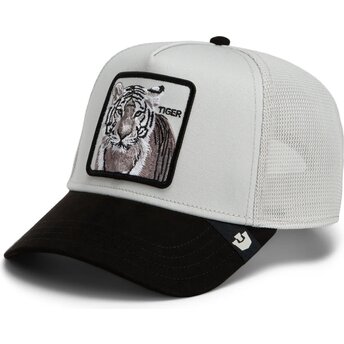Casquette trucker grise et noire tigre Suede Tiger Microsuede The Farm Goorin Bros.