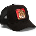 casquette-trucker-noire-et-rouge-lion-re-lionne-rosso-microsuede-king-the-farm-goorin-bros