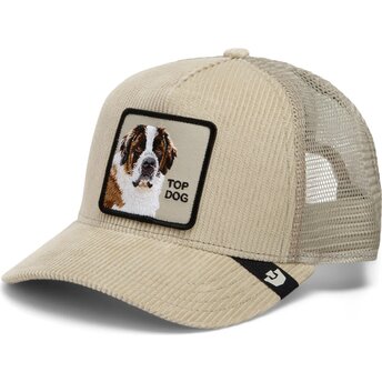 Casquette trucker beige chien Corduroy Top Dog Ridgeline The Farm Goorin Bros.
