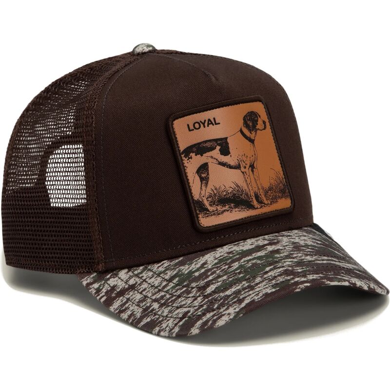 casquette-trucker-marron-et-camouflage-chien-engraved-dog-camo-glitch-the-farm-goorin-bros