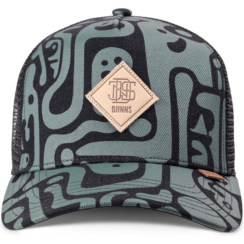 casquette-trucker-verte-et-noire-hft-denim-oracle-djinns