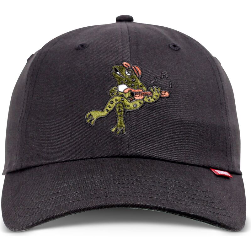 djinns-curved-brim-do-nothing-club-weird-vibes-frog-black-adjustable-cap djinns-curved-brim-do-nothing-club-weird-vibes-frog-black-adjustable-cap