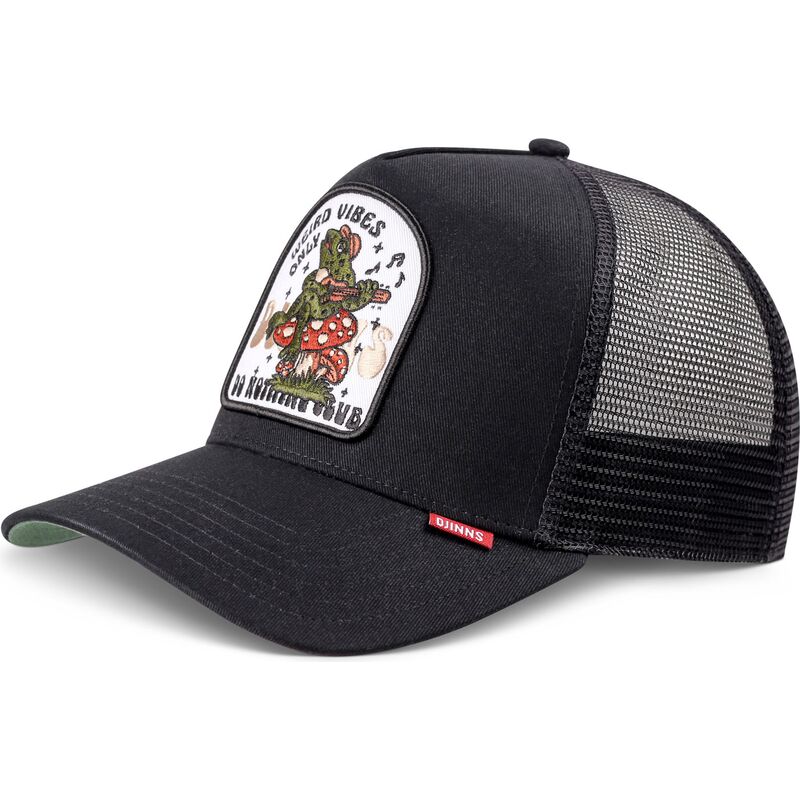 djinns-hft-do-nothing-club-weird-vibes-frog-black-trucker-hat