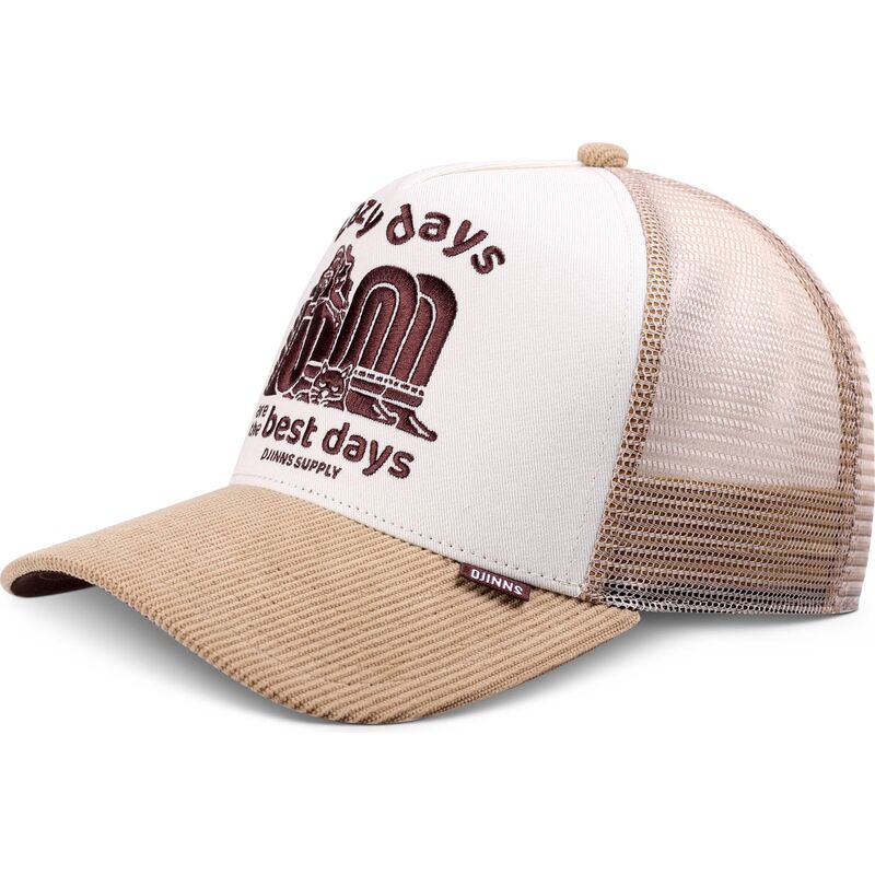 casquette-trucker-khaki-et-blanche-hft-lazy-days-djinns casquette-trucker-khaki-et-blanche-hft-lazy-days-djinns