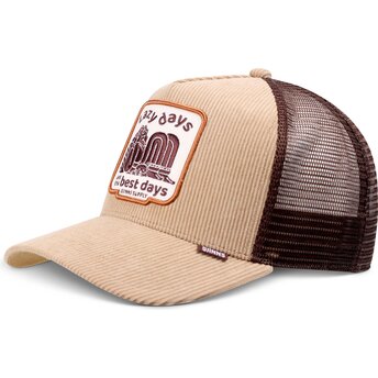Djinns HFT Lazy Days Khaki and Brown Trucker Hat