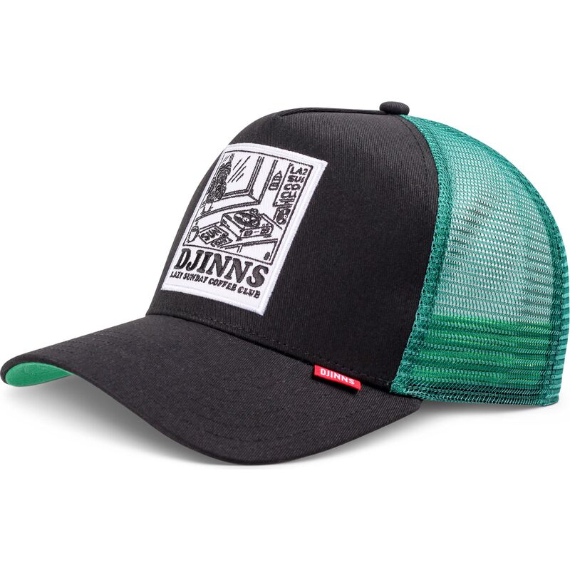 casquette-trucker-noire-et-verte-hft-lscc-lazy-sunday-coffee-club-record-djinns casquette-trucker-noire-et-verte-hft-lscc-lazy-sunday-coffee-club-record-djinns