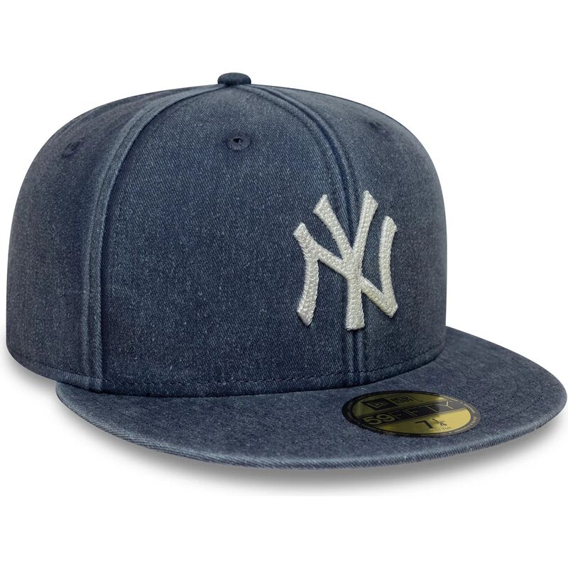casquette-plate-bleue-marine-ajustee-59fifty-washed-new-york-yankees-mlb-new-era